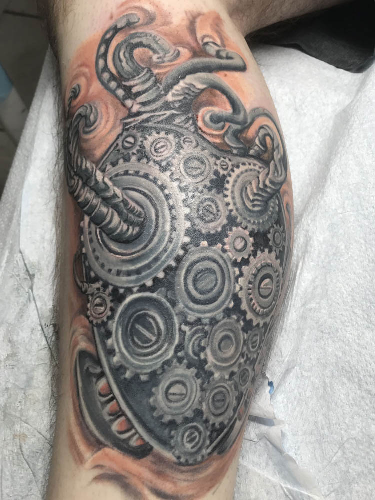 RJ Tattoos - Recent work... Cover-Up Tattoo.!!! 3D Bio-Mechanical Tattoo...  Hope you Like.!!! Made by Ravinder Singh Rana with  @hummingbirdtattoomachine #hummingbirdtattoomachine #broncpenmachine  @rjtattoos For Appointments Msg me #rjtattoos ...